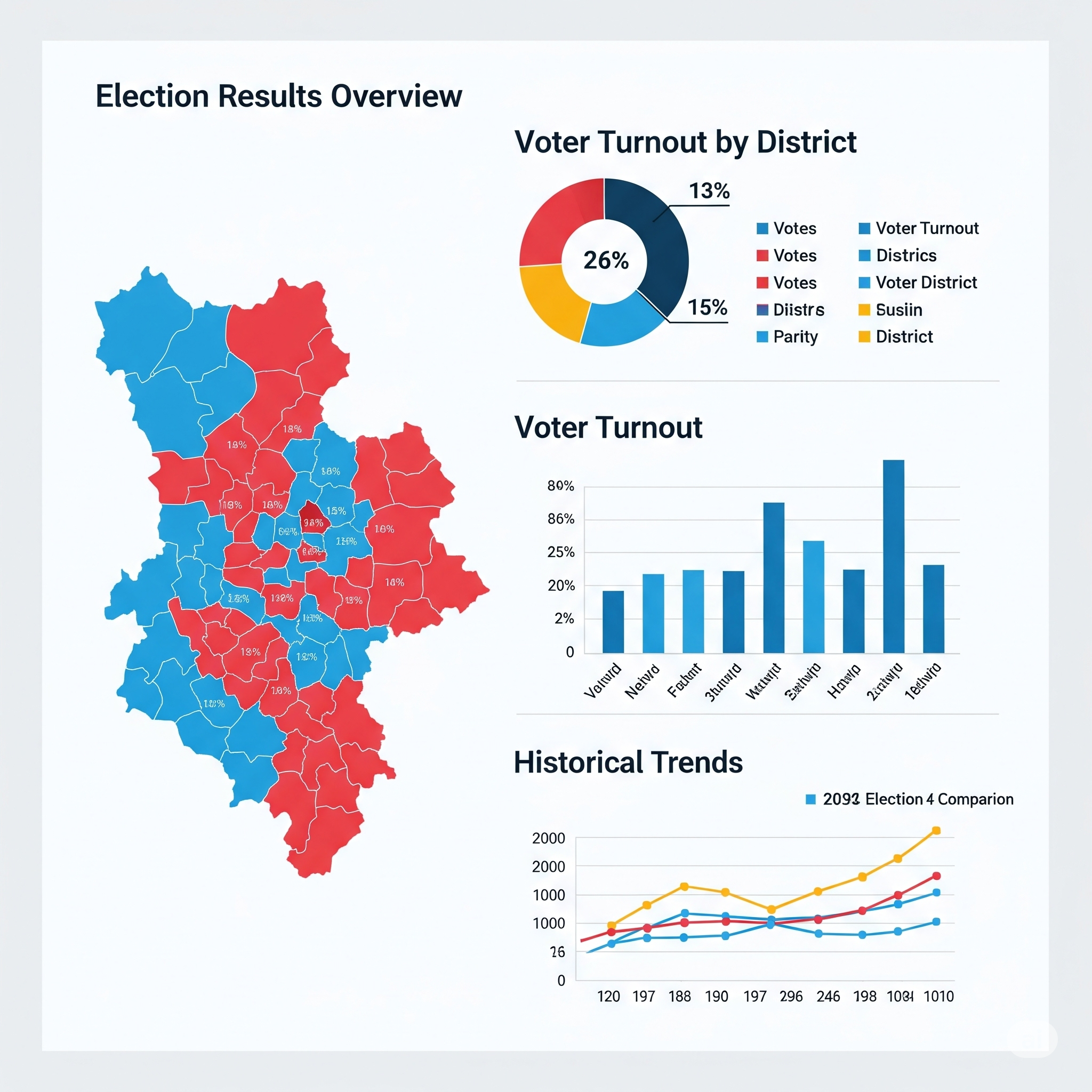 Dashboard met verkiezingsgegevens van Baarn