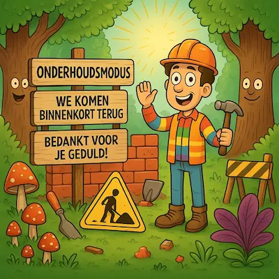 Wij zijn even weg voor onderhoud!